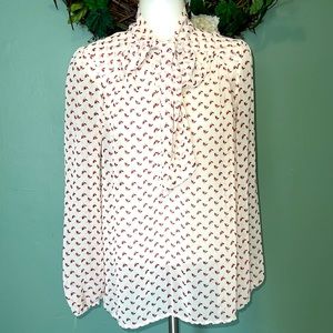 Tie Neck Blouse - Medium
